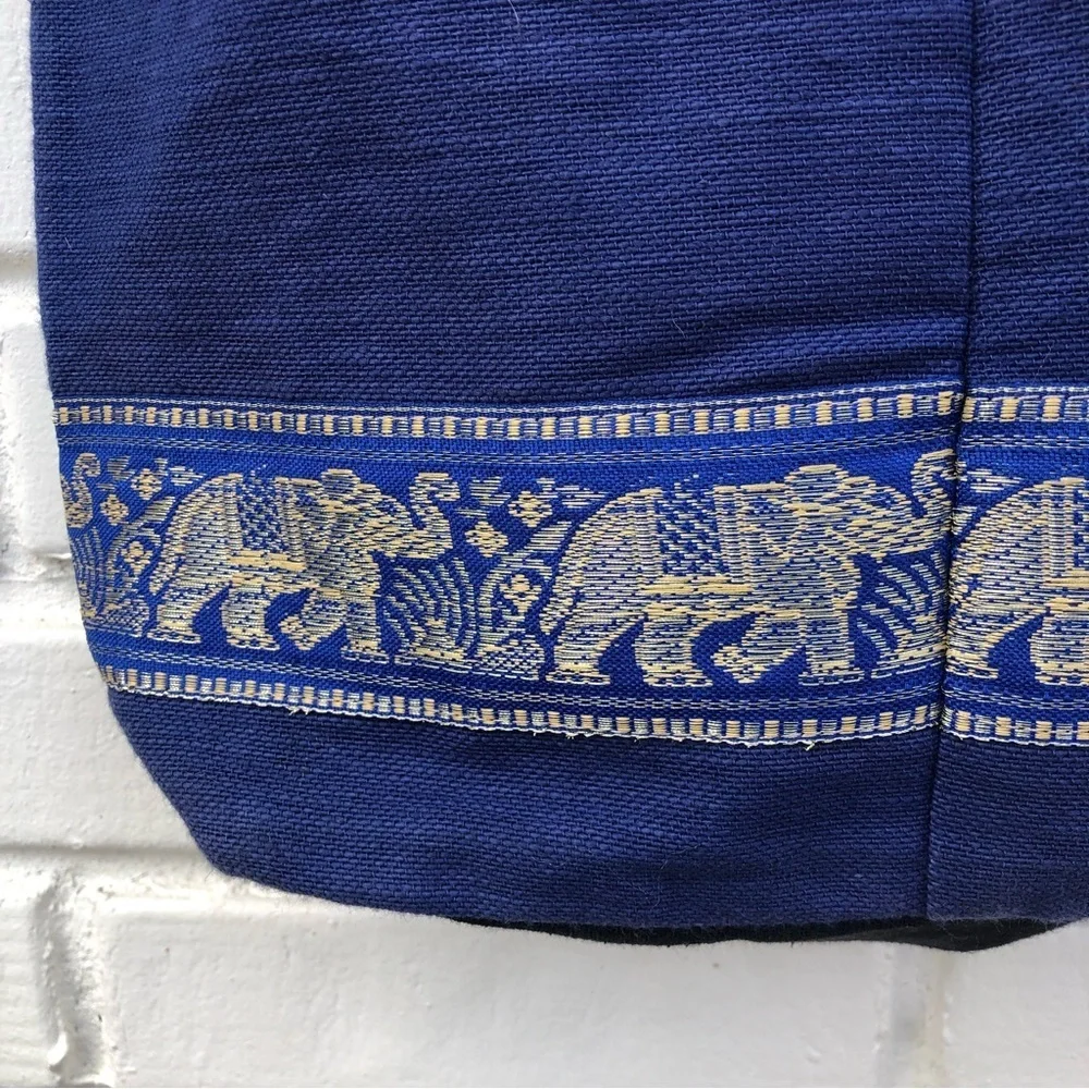 Boho elephant embroidered Indian bag purse